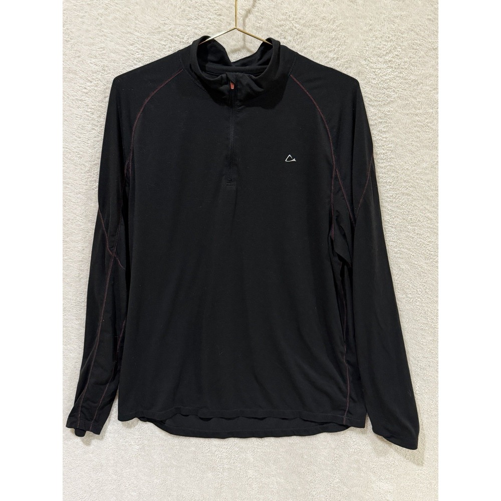 Paradox Merino Blend Men 1/4 Zip Pullover Shirt Charcoal XL? LIghtweight Stretch